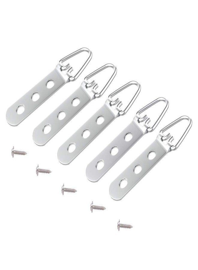 Furhua Heavy Duty Large Strap Hanger 3 Hole D-Ring Hanger with Screws for Hanging Clock Paintings Artwork Picture Frame Hook Photos-30 Pack - Image 5